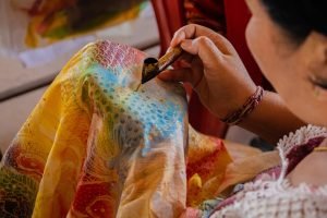 Batik making in Yogyakarta 